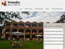 Tablet Screenshot of himanshuresortmanali.com